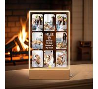 Rainsar Souvenir Personnalisée pour Chien et Chat Décédé - Cadre Photo Personnalisé avec Lumière - Lampe de Plaque Funeraire Personnalisable avec Photo Commémoratifs