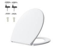 Rainsworth Nano Glaze Abattant Wc Avec Frein De Chute Forme O,Urée Formaldéhyde Cuvette Toilette,Couvercle De Lunette Wc Antibactérien De Conception Ergonomique,Abattants Wc Blanche Universelle