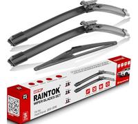 RAINTOK Windshield Wiper Blades Replacement for Ford Focus 2012 2013 2014 2015 2016 2017 2018 Original Factory Quality Front Rear Wipers Blade Set for My Car - 28" 28" 12" (Pack of 3)