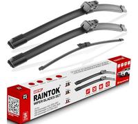 RAINTOK Windshield Wiper Blades - Replacement Set for Volkswagen Golf (2015-2021) & e-Golf (2015-2020) - Front & Rear (26", 18", 11") - Pack of 3
