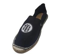 rainUP Chaussures Dragon Noir Kanji Kame Unique Jute Toile Esparto - Unisexe - Espadrilles en toile 100 % coton écologique Motif Ball Manga Anime, Noir , 45 EU