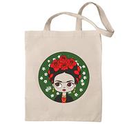 rainUP Sac Frida en coton écologique - Tote Bag, Fleurs, 37 x 41 Cm