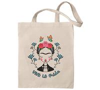 rainUP Sac Frida en coton écologique - Tote Bag, Viva La Frida, 37 x 41 Cm