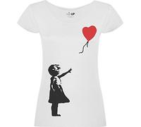 rainUP T-shirt Banksy Fille avec Ballon, blanc, L