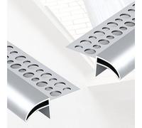 Rainure d'égouttement extérieure, rainurage de Drainage découpable pour Bords de Murs extérieurs, Convient à la décoration des appuis de fenêtre/terrasses, rainurage d'égouttement en alumini