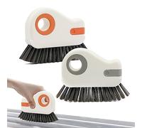 Rainure Nettoyage Brosse Fenêtre Brosses - 2 en 1 Multifonction Rainure Rail Rapide Nettoyage Outil pour Nettoyer Les fenêtres pour Salle de Bain de Cuisine Coins Espaces, 2 Pièces