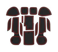 Rainure Porte Tampon Anti-poussière pour Suzuki SX4 pour S Cross GL JY pour Crossover 2014 - 2020 Tapis Rangement Tasse Fente Porte Autocollant(Red)