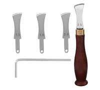 rainuré pour cuir | Presse à plier les bords en acier inoxydable | Pince à gaufrer pour cuir avec poignée en bois pour couper, portefeuille, sacs, chaussures, ceintures