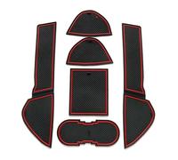 Rainures Portière Tapis pour Mazda 3 2010 2011 2012 2013 Joint Fente Porte Style Voiture Contrôle Central Stockage Tasse d'eau Tapis Antidérapant(Rosso)