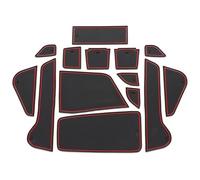 Rainures Portière Tapis pour Nissan pour Note E13 Tapis Antidérapant pour Porte Voiture Joint D'étanchéité Imperméable Accessoires D'intérieur(Rosso)