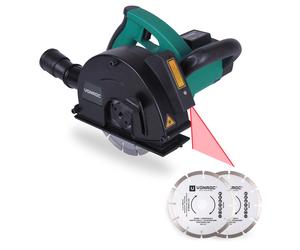 Rainureuse 1700W - 150mm avec laser | 4 disques diamant incl.