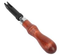 Rainureuse à poussée de type V, outil de gouge à poignée en bois de rainure en cuir réglable outil d'artisanat de rainurage en cuir pour la coupe de maroquinerie de bricolage