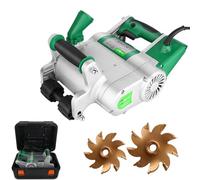 Rainureuse électrique murale, machine à rainurer le béton de 1100W, 1600tr/min, profondeur de rainure réglable de 20 à 30mm, découpeuse de béton portative pour rainurer le marbre(Green)