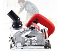 Rainureuse murale 1800 W sans poussière pour pierre, marbre, béton, 125 mm avec sac en tissu, machine de découpe sans poussière pour couper le carrelage, la pierre, le marmo