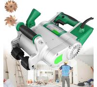 Rainureuse Murale Électrique Professionnelle 1100W - Lames 25mm et 35mm pour Béton et Brique - Système Anti-Poussière - avec Caisse de Transport et Manuel