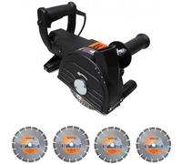 Rainureuse puissante à disque SF150 + 4 disques béton/béton armé/tuiles/matériaux construction LT 30 Ø 150 mm - GOLZ - SF150+04978350180