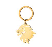 Rainway Anneaux Porte Clé, Cadeaux Pour Femmes Hommes, Porte-Clé Animal En Acier Inoxydable, Conception Simple De Tête De Lion, Adeau Pour Petite Amie Meilleure Amie SœUr CollèGue