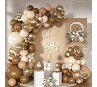 Rainway Arche Ballon Champagne et Or, Kit 126 Pièces avec Ballons Confettis et Accessoires, Guirlande Ballons pour Anniversaire, Mariage et Fête - Décoration Élégante et Festive