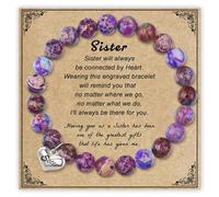 Rainway Bracelet de perles pour femmes, Bracelet en cristal de pierre naturelle, Bracelets de perles élégants, Bracelet de yoga en cristal de roche, Bijou cadeau pour femmes, 1, Numéro d'article :, no