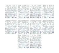 Rainway Lot de 10 feuilles d'autocollants en vinyle argenté scintillant - 2,54 cm style manuscrit - 88 caractères par feuille - Résistant aux intempéries et imperméable pour voiture, vélo, porte