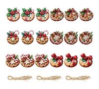 Rainway Lot de 18 Décorations de Noël Créatives en Forme de Biscuits avec Canne à Sucre, Pendentifs Décoration de Noël à Suspendre pour Sapin, Cadeaux de fête, décoration à Faire soi-même