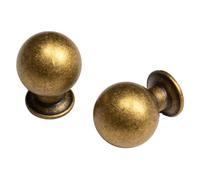 Rainway Poignées de Tiroir, 2 Classiques Vintage Boutons de Meubles en Laiton, Bouton de Tiroir bouton de Placard de Cuisine, Petits Boutons Ronds pour Armoires, Placards, Commodes et Tiroirs (dorés)