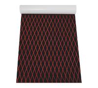RainWeel Eva Teak Revêtement de sol autocollant en mousse pour bateau - Tapis de sol antidérapant - Pour yacht et piscines - 240 x 90 cm - Rouge et noir