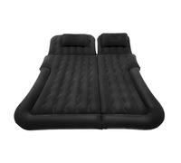 RainWeel Matelas gonflable avec une pompe de gonflage - Gonflage rapide - 170 x 120 cm - Double matelas gonflable - 6 chambres - Surface velours - Kit complet - Noir