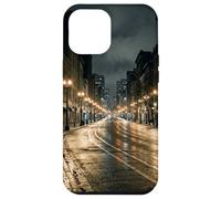 Rainy City Night Street Lights Urban Road Scène Coque pour iPhone 12 Pro Max
