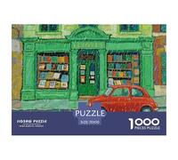 Rainy Day Bookstore Puzzle en Bois Imperméable DIY Puzzles De 1000 Pièces pour Adultes Cadeaux Défi Et Casse-tête De Décoration pour La Maison
