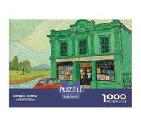 Rainy Day Bookstore Puzzle en Bois Imperméable DIY Puzzles De 1000 Pièces pour Adultes Défi Et Casse-tête Jeux De Stimulants