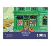 Rainy Day Bookstore Puzzle en Bois Imperméable Puzzles De 1000 Pièces pour Adultes Défi Et Casse-tête Jeux De Stimulants