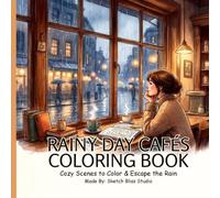 Rainy Day Cafés Coloring Book: A Relaxing Adult Coloring Book Featuring Cozy Coffee Shops, Rainy Streets, Warm Café Interiors, Charming City Scenes, and Peaceful Moments