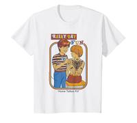 Rainy Day Fun Tattoos Sarcastic Retro Funny Adult Humor T-Shirt, Enfant, Blanc, 10 Ans