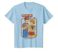 Rainy Day Fun Tattoos Sarcastic Retro Funny Adult Humor T-Shirt, Enfant, Bleu Céleste, 6 Ans