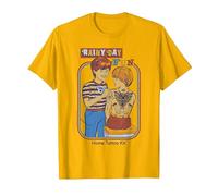 Rainy Day Fun Tattoos Sarcastic Retro Funny Adult Humor T-Shirt, Homme, Doré Vif, L