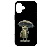 Rainy Day Grenouille : grenouille amusante avec parapluie Coque pour iPhone 16