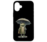 Rainy Day Grenouille : grenouille amusante avec parapluie Coque pour iPhone 16 Plus