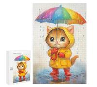 Rainy Day Kitten-13 Puzzle 1000 Pièces Educa Jouet en Bois Cadeau Unique Décoration Intérieure Jeu Éducatif Challenge Toy Adultes Et Enfants À Partir De 14 Ans 1000 PCS