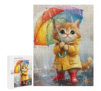 Rainy Day Kitten-14 Puzzle 1000 Pièces Educa Jouet en Bois Cadeau Unique Décoration Intérieure Jeu Éducatif Challenge Toy Adultes Et Enfants À Partir De 14 Ans 500 PCS