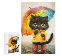 Rainy Day Kitten with Umbrella-3 Puzzle 1000 Pièces Educa Jouet en Bois Cadeau Unique Décoration Intérieure Jeu Éducatif Challenge Toy Adultes Et Enfants À Partir De 14 Ans 1000 PCS