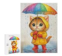 Rainy Day Kitten with Umbrella-4 Puzzle 1000 Pièces Educa Jouet en Bois Cadeau Unique Décoration Intérieure Jeu Éducatif Challenge Toy Adultes Et Enfants À Partir De 14 Ans 500 PCS