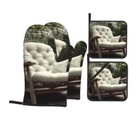 Rainy Day Leisure Time Kit de cuisson durable avec gants de four et maniques avec design imperméable et protection thermique