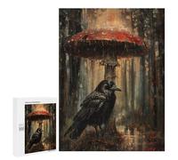 Rainy Forest Mushroom Scene Puzzle 1000 Pièces Educa Jouet en Bois Cadeau Unique Décoration Intérieure Jeu Éducatif Challenge Toy Adultes Et Enfants À Partir De 14 Ans 500 PCS