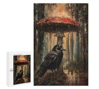 Rainy Forest Mushroom Scene Puzzle 1000 Pièces Educa Jouet en Bois Cadeau Unique Décoration Intérieure Jeu Éducatif Challenge Toy Adultes Et Enfants À Partir De 14 Ans 1000 PCS