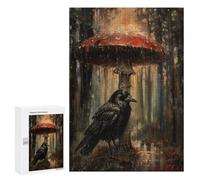 Rainy Forest Mushroom Scene Puzzle 1000 Pièces Educa Jouet en Bois Cadeau Unique Décoration Intérieure Jeu Éducatif Challenge Toy Adultes Et Enfants À Partir De 14 Ans 300 PCS