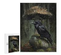Rainy Forest Raven-3 Puzzle 1000 Pièces Educa Jouet en Bois Cadeau Unique Décoration Intérieure Jeu Éducatif Challenge Toy Adultes Et Enfants À Partir De 14 Ans 500 PCS