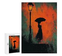 Rainy Night Lamp Post Puzzle 1000 Pièces Educa Jouet en Bois Cadeau Unique Décoration Intérieure Jeu Éducatif Challenge Toy Adultes Et Enfants À Partir De 14 Ans 300 PCS