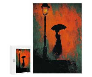 Rainy Night Lamp Post Puzzle 1000 Pièces Educa Jouet en Bois Cadeau Unique Décoration Intérieure Jeu Éducatif Challenge Toy Adultes Et Enfants À Partir De 14 Ans 300 PCS