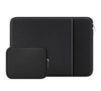 RAINYEAR Housse d'ordinateur Portable 15,6 Pouces Sac de Transport Protecteur avec Poche Frontale & Pochette pour Accessoires, Compatible avec 15,6 Pouces Notebook Ultrabook Chromebook(Noir)